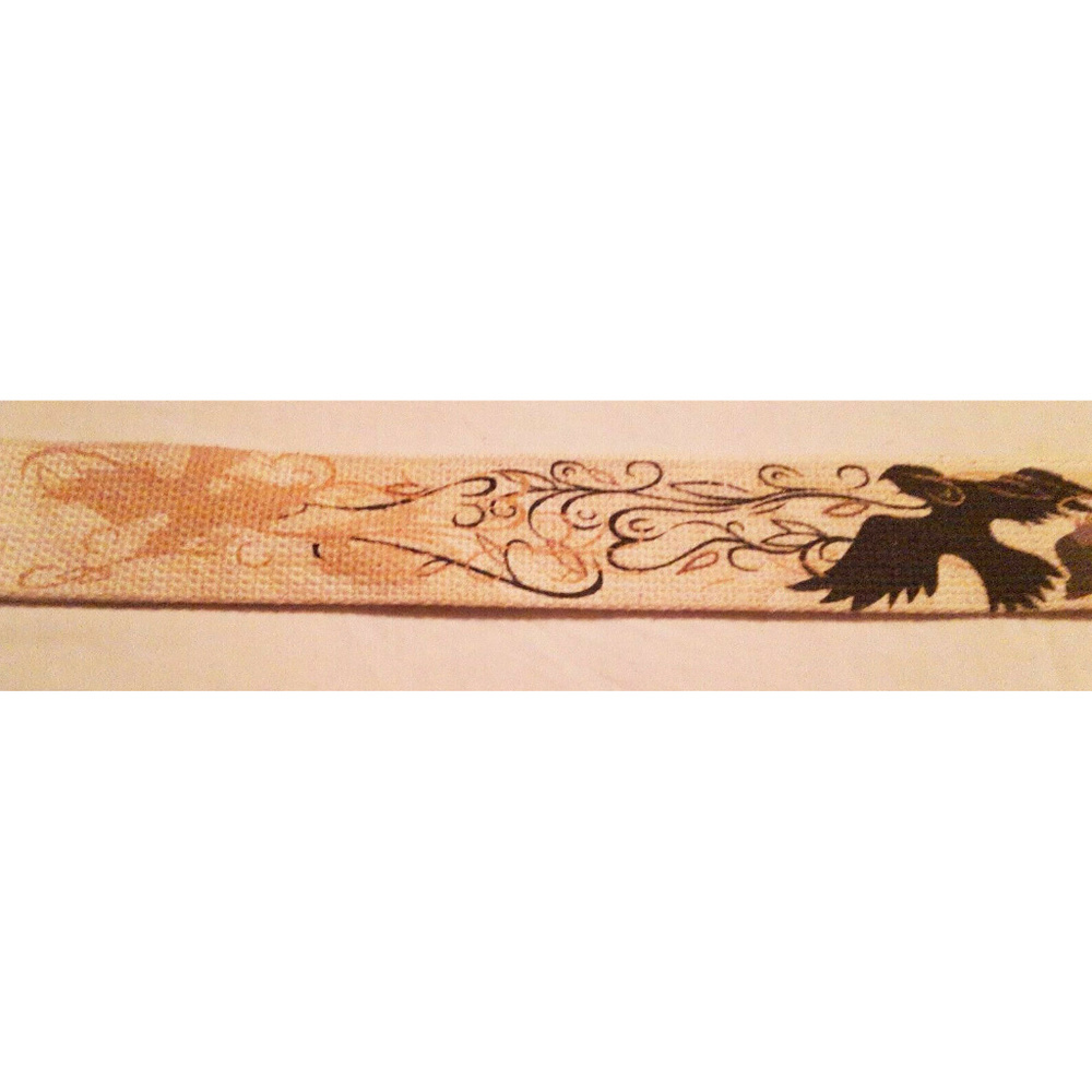 SOLD - LEVY'S GUITAR STRAP 2" Cotton w/Suede Brown